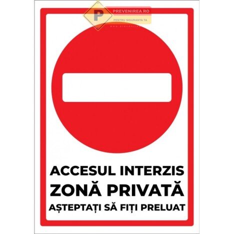 Indicator pentru zona privata